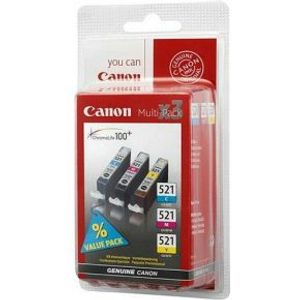 Canon CLI-521 C/M/Y inktcartridge 3 stuk(s) Origineel Cyaan, Magenta, Geel