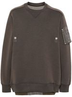 sacai sweat à logo - Marron