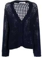 Dorothee Schumacher open-knit V-neck cardigan - Bleu