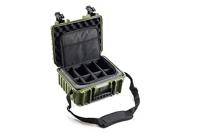 B&W International B&W Outdoor Transportkoffer, type 3000, bronsgroen, met fototas, waterdicht conform IP67-certificering, stofdicht, onbreekbaar en onverwoestbaar, Brons Groen, Typ 3000 - Innenmaß