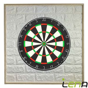 Lena Professional Dartbord + Lena Dartbord Geluidsdemper Deluxe Wit