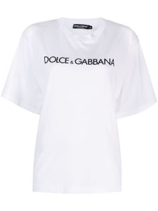 Dolce & Gabbana t-shirt en coton à logo imprimé - Blanc