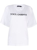 Dolce & Gabbana t-shirt en coton à logo imprimé - Blanc - thumbnail