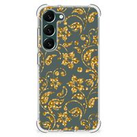 Samsung Galaxy S23 Plus Case Gouden Bloemen - thumbnail