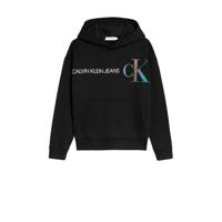 CALVIN KLEIN JEANS hoodie van biologisch katoen zwart/wit