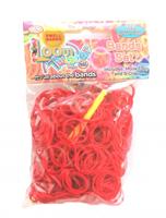Loom Twister loombands met geur junior rood 300 delig