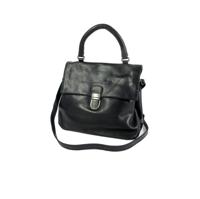 Schoudertas handtas RIANNE Wax pull up zwart