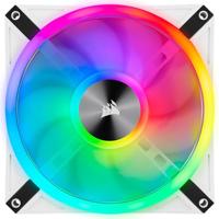 Corsair CO-9050106-WW iCUE QL140 RGB, 140 mm RGB LED PWM ventilator (68 individueel regelbare RGB-LED's, snelheid tot 1.250 rpm, geluidsarm) 2-pack met Lighting Node Core - wit,Zwart