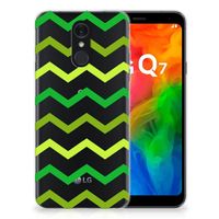 LG Q7 TPU bumper Zigzag Groen - thumbnail