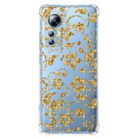 Xiaomi 12 Lite Case Gouden Bloemen - thumbnail