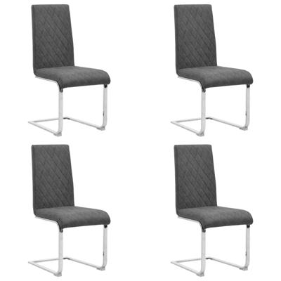 vidaXL Eetkamerstoelen 4 st kunstleer grijs