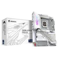 GIGABYTE Z890 AORUS PRO ICE-moederbord - Ondersteunt Intel Core Ultra (Serie 2) CPU's, 16+1+2 fasen VRM, tot 9500MHz DDR5 (OC), 1xPCIe 5.0 + 4xPCIe 4.0, Wi-Fi 7, 5GbE LAN, USB 4