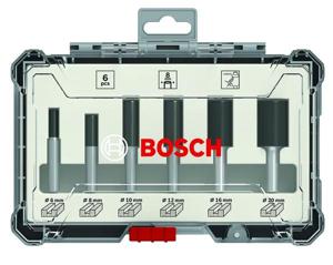 Set groeffrezen, 1/4 inch schacht, 6-delig Bosch Accessories 2607017467