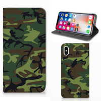 Apple iPhone Xs Max Hoesje met Magneet Army Dark