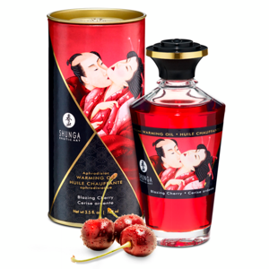 Shunga -Verwarmende Massage Olie 100ml met smaak