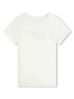 Chloé Kids t-shirt à logo brodé - Blanc