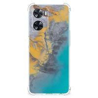 OPPO A57 | A57s | A77 4G Anti-Shock Hoesje Marble Blue Gold