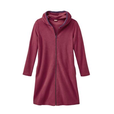 Badjas uit bio katoen, bes/pruim 44/46