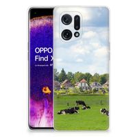 OPPO Find X5 TPU Hoesje Koeien - thumbnail