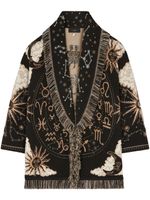 Alanui cardigan The Twelve Signs en jacquard - Noir