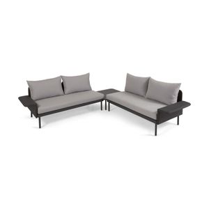 Kave Home Zaltana tuinbank zwart 164 cm