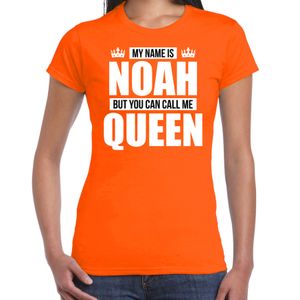 Naam My name is Noah but you can call me Queen shirt oranje cadeau shirt dames 2XL  -