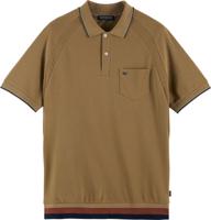 Structured cotton pique polo with c army