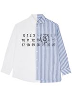 MM6 Maison Margiela chemise Spliced Numbers - Blanc