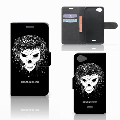 Telefoonhoesje met Naam Wiko Rainbow Jam Skull Hair