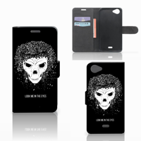 Telefoonhoesje met Naam Wiko Rainbow Jam Skull Hair
