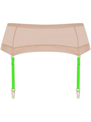 Maison Close porte-jarretelles en résille - Tons neutres