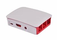 Officiële behuizing voor Raspberry Pi 3 (framboos/wit) Single 2.76 x 5.12 x 5.12 himbeer/weiß