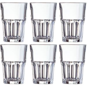 6x Stuks waterglazen/sapglazen Granity 420 ml