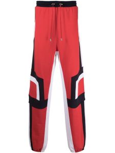 Balmain pantalon de jogging à lien de resserrage - Rouge