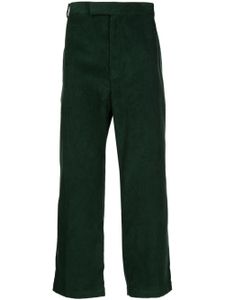 Thom Browne pantalon en velours côtelé à étiquette RWB - Vert