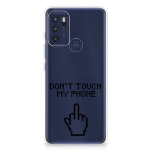 Motorola Moto G60s Silicone-hoesje Finger Don't Touch My Phone