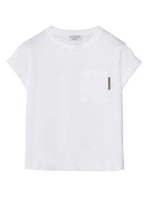 Brunello Cucinelli Kids Verfraaid T-shirt - Wit