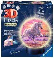 Ravensburger Paarden op het strand, nachtlampje 3D-puzzelbal 72 stukjes: Beleef puzzels in de 3e dimensie
