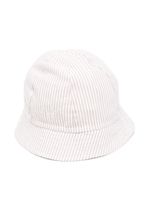 Il Gufo chapeau en coton à rayures - Blanc