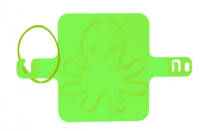 LG Imports strandzegel inktvis 8 cm groen