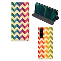 Sony Xperia 5 III Hoesje met Magneet Zigzag Multi Color - thumbnail