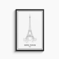 Poster EIffel Tower - Paris Zonder Lijst A2 (42 x 60cm)