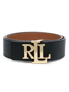 Lauren Ralph Lauren ceinture réversible en cuir à boucle logo - Noir