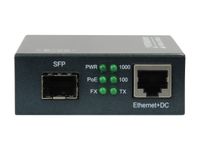 LevelOne GVT-2012 netwerk media converter 1000 Mbit/s Zwart - thumbnail