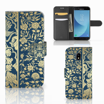 Samsung Galaxy J3 2017 Hoesje Beige Flowers Samsung Galaxy J3 2017 Hoesje Beige Flowers