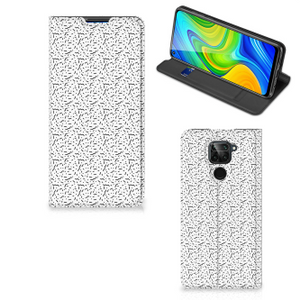 Xiaomi Redmi Note 9 Hoesje met Magneet Stripes Dots