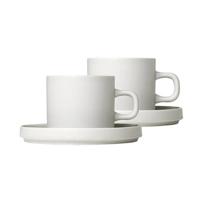 Blomus Koffie Kop & Schotel Pilare Moonbeam 20 cl)(2 sets)