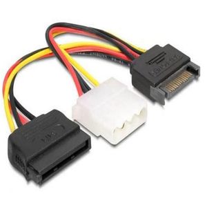 4-pin SATA Male to SATA FEMALE & MOLEX Cable