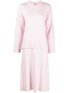 Jil Sander robe en laine à design superposé - Rose