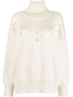 Chloé pull en maille ajourée - Blanc